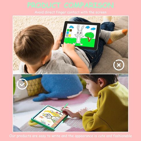 4 أقلام ملائمة للأطفال لشاشات اللمس ، وأقلام القلم المتوافقة مع Kindle و iPad و iPhone والأجهزة اللوحية (Blue+Purple+Orange+Green) in Saudi Arabia