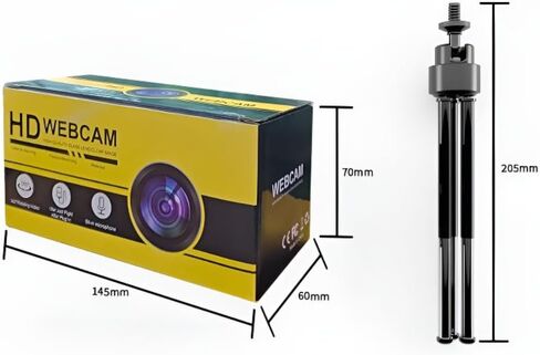 Hprosper 1080P Full HD Webcam with Privacy Cover, Tripod,Wide Angle Lens,Active Light Correction,Plug and Play USB Webcam for PC, Desktop, Laptop,Mac in Saudi Arabia