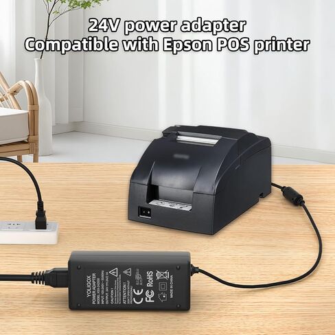 استبدال سلك الطاقة 24V AC متوافق مع EPSON PS-180 PS-170 PS-150 M159A M159B M235A M129C TM-T88II TM Series T88III PSA242 C32C825343 POS PRINTER DC ADAPTER in Kuwait
