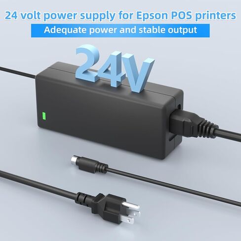 استبدال سلك الطاقة 24V AC متوافق مع EPSON PS-180 PS-170 PS-150 M159A M159B M235A M129C TM-T88II TM Series T88III PSA242 C32C825343 POS PRINTER DC ADAPTER in Kuwait