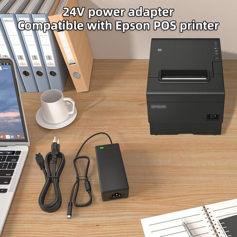 استبدال سلك الطاقة 24V AC متوافق مع EPSON PS-180 PS-170 PS-150 M159A M159B M235A M129C TM-T88II TM Series T88III PSA242 C32C825343 POS PRINTER DC ADAPTER in Kuwait
