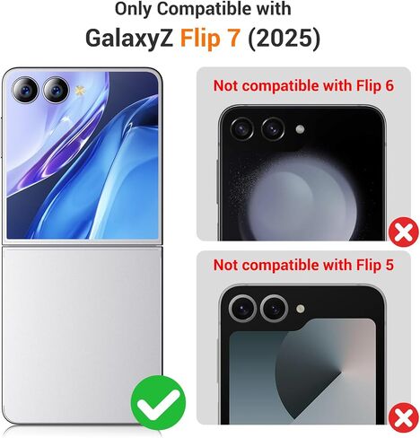 Temdan for Samsung Galaxy Z Flip 7 Case مع [واقي الشاشة الأمامي المدمج] [Kickstand] [حماية المفصلات] in Kuwait