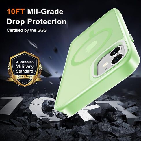 لحالة iPhone 11 مع واقي شاشة واحد ، متوافق مع Magsafe ، غطاء هاتف مغناطيسي غير لامع ، مصد حماية مضاد للصدمات ، Black in Kuwait