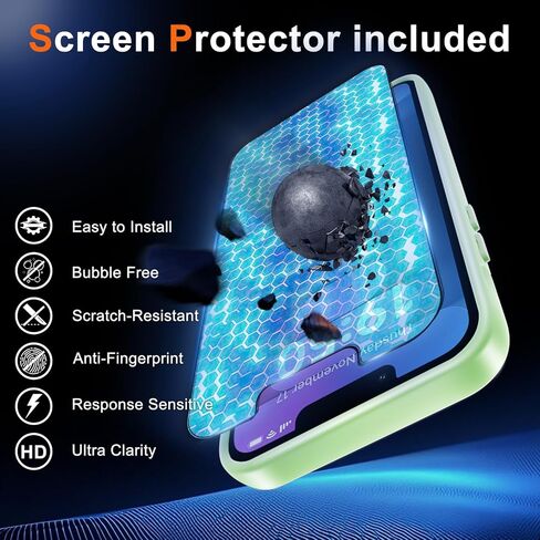 لحالة iPhone 11 مع واقي شاشة واحد ، متوافق مع Magsafe ، غطاء هاتف مغناطيسي غير لامع ، مصد حماية مضاد للصدمات ، Black in Kuwait