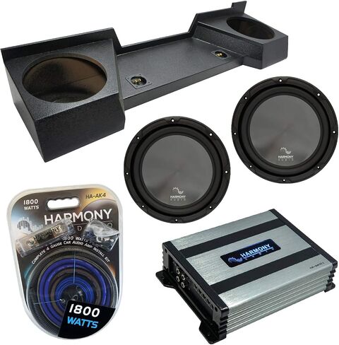 Ammarony Audio HA-R124 متوافق مع Chevy Silverado 2007-2013 Series Struck Truck Series 12 "حزمة Sub ، HA-A400.1 Class D Mono 800W AMP و GM2X12-EX07-RL Sub Box Subless in Saudi Arabia