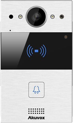 AKUVOX R20A SIP SIP DOOR PHOPE ، Silver ، Button Call ، RFID ، & NFC ، LINUX ، 2MP 3.2MM WDR CAM ، H.264 ، WIEGAND ، OSDP-IN in Saudi Arabia