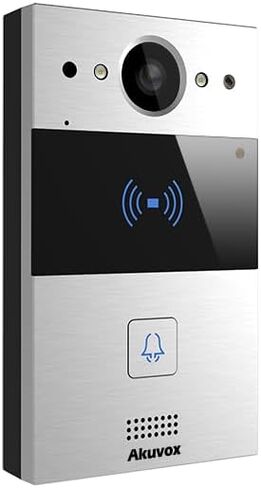 AKUVOX R20A SIP SIP DOOR PHOPE ، Silver ، Button Call ، RFID ، & NFC ، LINUX ، 2MP 3.2MM WDR CAM ، H.264 ، WIEGAND ، OSDP-IN in Saudi Arabia