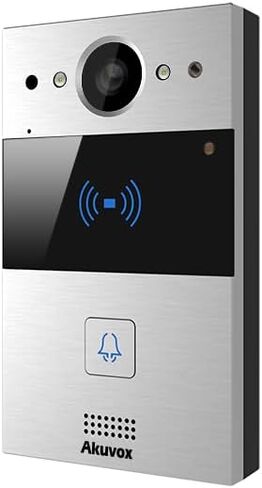 AKUVOX R20A SIP SIP DOOR PHOPE ، Silver ، Button Call ، RFID ، & NFC ، LINUX ، 2MP 3.2MM WDR CAM ، H.264 ، WIEGAND ، OSDP-IN in Saudi Arabia