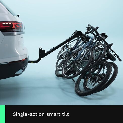 Ride KAC S4 Hitch Mounted 4-Bike Suspension Rack, Quick Release Handle, Double Folding, Smart Tilting Design, RV Use Prohibited, 2" Hitch in Saudi Arabia