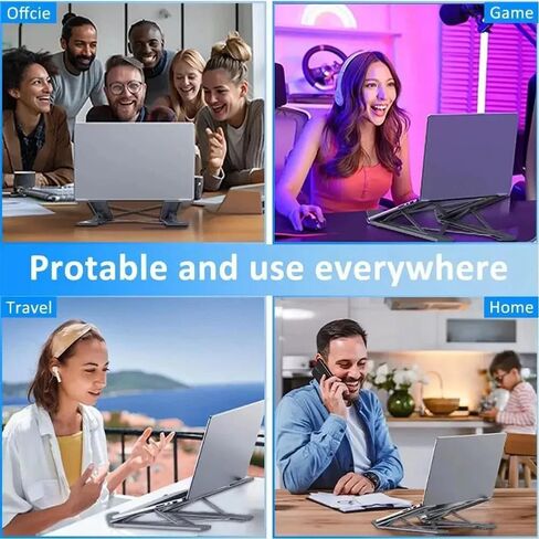 8-in-1 USB-C Captop Stand و USB C محطة لرسو الكمبيوتر المحمول مع 4K HDMI و 2 USB 3.0 و PD 100W و Universal للمكاتب المنزلية ومكاتب الشركات والمقاهي (1 مجموعة) in Kuwait