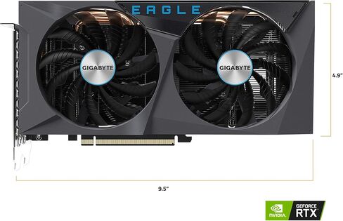 GIGABYTE GeForce RTX 3060 Eagle OC 12G Graphics Card, 2X WINDFORCE Fans, 12GB 192-bit GDDR6, GV-N3060EAGLE OC-12GD Video Card (Renewed) in Saudi Arabia