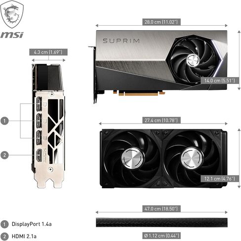 MSI GeForce RTX 4090 SUPRIM Liquid X 24G, V510-007R (Renewed) in Saudi Arabia