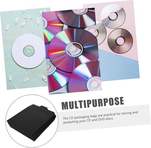 Ciieeo 20pcs CD Sleeves Envelopes for DVD Storage Paper CD Covers for Music Movies Games for Organizing Protecting Your Discs for Home Cinema Use in Saudi Arabia