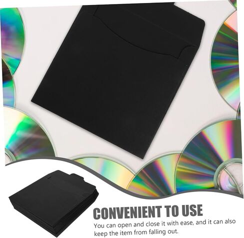 Ciieeo 20pcs CD Sleeves Envelopes for DVD Storage Paper CD Covers for Music Movies Games for Organizing Protecting Your Discs for Home Cinema Use in Saudi Arabia