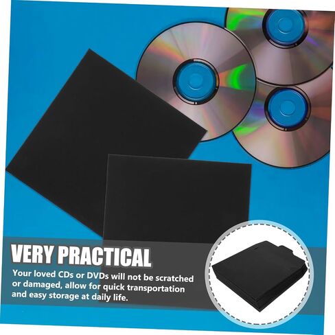 Ciieeo 20pcs CD Sleeves Envelopes for DVD Storage Paper CD Covers for Music Movies Games for Organizing Protecting Your Discs for Home Cinema Use in Saudi Arabia