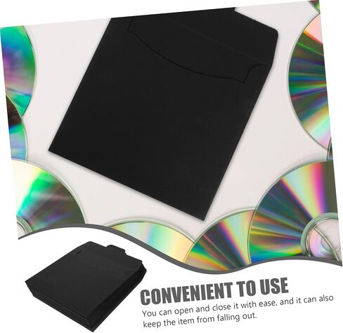 Ayealifty 20PCS DVD Sleeves Paper Markes لتخزين الأقراص المضغوطة DVD مع سهولة الوصول لمكتب المنازل والمدرسة يحمي الأقراص من الخدوش والأضرار in Kuwait