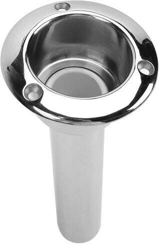 aqxreight Marine Rod Cup Holder, 2 in 1 Boat Fishing Rod Cup Holder Stainless Steel Strong Structure 280mm Round Top Cup Holder for Yacht Ship (15 Degrees), aqxreight6v3oy2ak5r-12 in Saudi Arabia