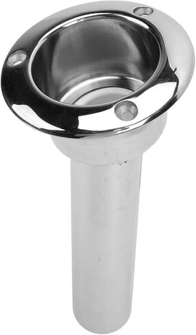 aqxreight Marine Rod Cup Holder, 2 in 1 Boat Fishing Rod Cup Holder Stainless Steel Strong Structure 280mm Round Top Cup Holder for Yacht Ship (15 Degrees), aqxreight6v3oy2ak5r-12 in Saudi Arabia