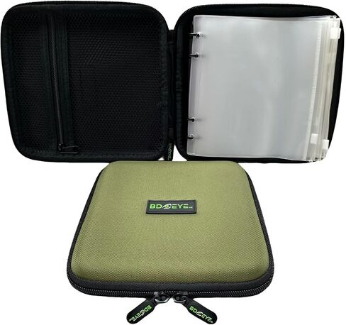Fishing Rig Binder – 10 Zip Sleeves + Mesh Pocket – Waterproof Rig Wallet with Heavy-Duty Outer Zipper – Tackle Organizer for Pre-Tied Rigs, Hooks, Leaders & Soft Baits in Saudi Arabia