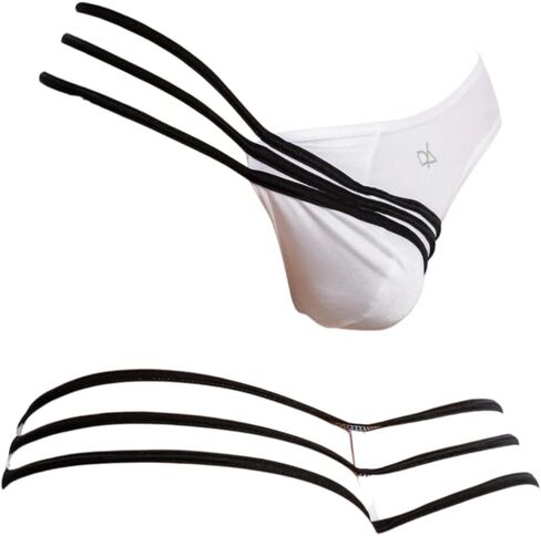 Mens Sexy Stylish Bikini Brief Multi Strap Thong Sahara G-String Open Back Gym Jockstrap Underwear in Kuwait