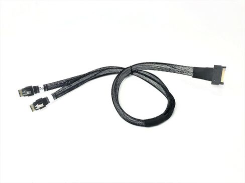MCIO x8 74P to SlimSAS 2 X 4i Cable 600MM - High-Speed Connectivity, Durable MCIO x8 74P Adapter to SlimSAS Cable in Saudi Arabia
