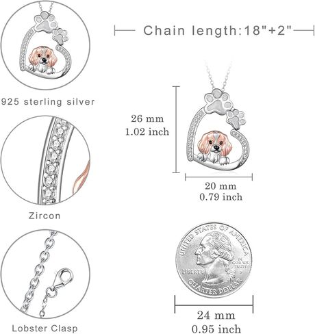 Feijiesi Yorkie Gifts 925 Sterling Silver Cute Yorkie Necklace Dog Jewelry Gifts for Women Girls Yorkie Lovers in Kuwait
