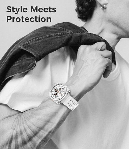 Goton Metal Case with Screen Protector for Galaxy Watch Ultra/Ultra 2 (2025) 47mm – 360° Full-Body Rugged Stainless Steel Bumper + Back Cover, Designed for Samsung Galaxy Watch 7/8 Ultra in Saudi Arabia