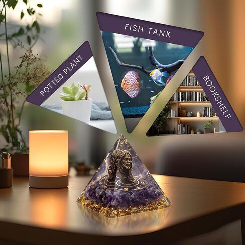 هرم كريستال أورجون للشفاء، هرم كريستال أورجونيت شاكرا للشفاء، تمثال يسوع المسيح، تمثال يسوع الصغير، تمثال المسيح، منحوتة يسوع المسيح اللطيفة، لديكور سطح المكتب ذو الأوزان الورقية in Kuwait