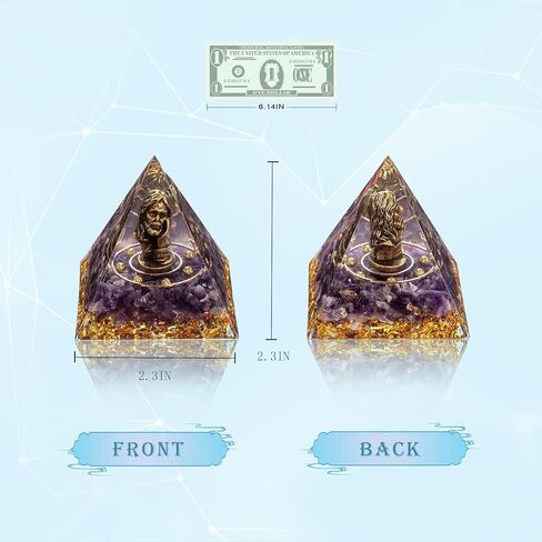 هرم كريستال أورجون للشفاء، هرم كريستال أورجونيت شاكرا للشفاء، تمثال يسوع المسيح، تمثال يسوع الصغير، تمثال المسيح، منحوتة يسوع المسيح اللطيفة، لديكور سطح المكتب ذو الأوزان الورقية in Kuwait