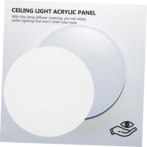 Doitool Acrylic الثريا الإضاءة الإضاءة الإضاءة الحديثة سقف LED ألواح نشر غطاء مصباح مبهر in Kuwait