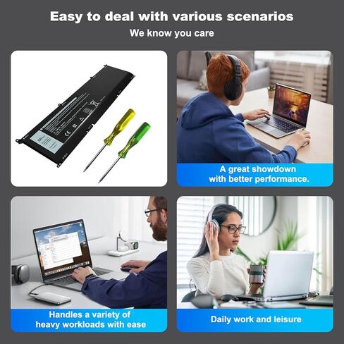 86WH 69KF2 Laptop Battery Compatible with Dell XPS 15 9500 9510 9520 9530 Precision 5550 5560 5570 Alienware M15 M17 R3 R4,G15 5510 5511 5515 5520 5521,G7 7500 Inspiron 7510 7610 Series 11.4V in Kuwait