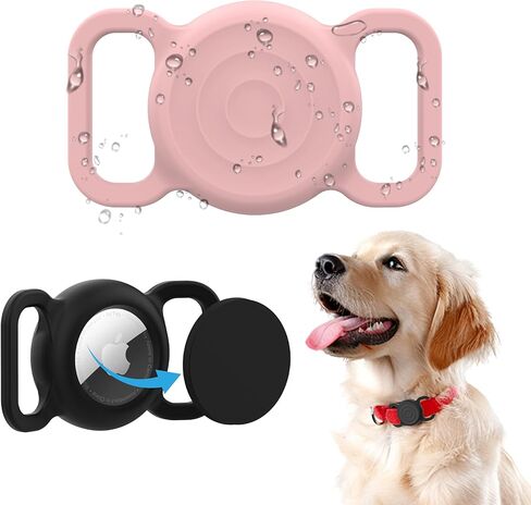 Case for Airtag Dog Collar Holder,Waterproof Collar Holder for Air Tag 2 Pack, Silicone Case for Airtag Dog Collar(Luminous Green&Luminous Blue) in Kuwait