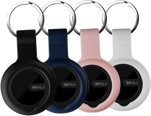 Case for Mili Smart Tracking Tag - Superior Silicone Build, Shockproof & Anti - Slip. Precise Cutouts Ensure Full Functionality.Black+White+Pink+Blue. in Saudi Arabia
