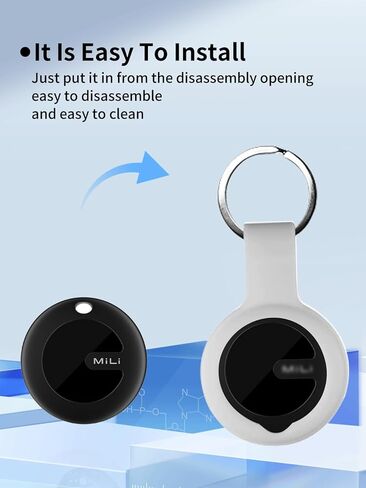 Case for Mili Smart Tracking Tag - Superior Silicone Build, Shockproof & Anti - Slip. Precise Cutouts Ensure Full Functionality.Black+White+Pink+Blue. in Saudi Arabia