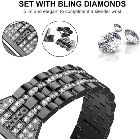 Bling Women Slim Band متوافق مع Samsung Galaxy Watch 8 40mm 44mm/Watch8 Classic 46mm rectybands in Kuwait