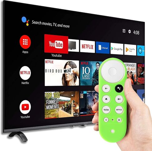 2pcs غطاء عن بُعد متوافق مع Chromecast مع Google TV Voice Remote ، غطاء حالة السيليكون المضاد للانزلاق (أحمر ، أزرق) in Saudi Arabia