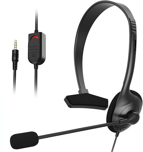 سماعة رأس الهاتف ، سماعات رأس USB مع سماعة رأس ميكروفون أحادية الجانب سماعة رأس اتصال خفيفة الوزن لجهاز الكمبيوتر/الكمبيوتر المحمول/الكمبيوتر in Kuwait