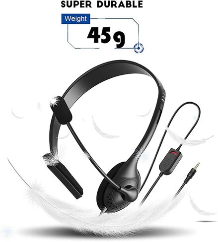 سماعة رأس الهاتف ، سماعات رأس USB مع سماعة رأس ميكروفون أحادية الجانب سماعة رأس اتصال خفيفة الوزن لجهاز الكمبيوتر/الكمبيوتر المحمول/الكمبيوتر in Kuwait