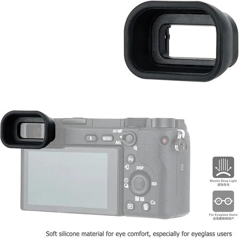 Soft Silicone Camera Viewfinder Eyepiece Extended Eyecup for Sony A6600 A6500 A6400 Eye Cup Protector Replaces for Sony FDA-EP17 in Kuwait