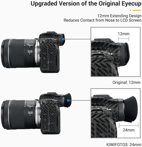 Eyecup Eyepiece Soft Silicon Extended Camera Eye Eye Cup Compinder for Canon EOS R5 R5 R6 R6 for Mark II in Saudi Arabia