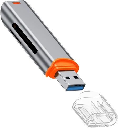 FINEANDENG GRAY USB3.0 SD/TF CARD Reader USB3.0 SD & MICRO SD SD DUAL SLOT USB-A & USB-C قارئ بطاقة توصيل مزدوجة لأجهزة الكمبيوتر المحمولة (USB-A & USB-C PULG) in Saudi Arabia