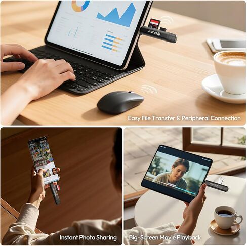 ULANZI CRI1 3-in-1 SD/TF/USB Card Reader, USB 3.1 High-Speed 170MB/s, Triple-Slot Simultaneous, Dual USB-C/A, Case-Friendly Port, w/Carabiner Clip for Phone/Tablet/Mac/PC/Android/Photographer in Saudi Arabia