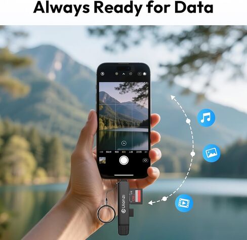 ULANZI CRI1 3-in-1 SD/TF/USB Card Reader, USB 3.1 High-Speed 170MB/s, Triple-Slot Simultaneous, Dual USB-C/A, Case-Friendly Port, w/Carabiner Clip for Phone/Tablet/Mac/PC/Android/Photographer in Saudi Arabia