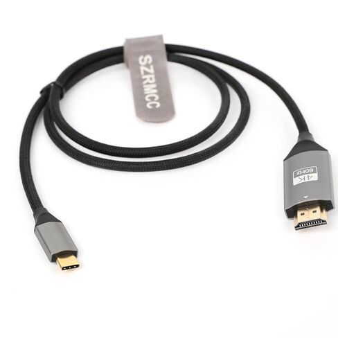 SZRMCC USB Type C to HDMI Monitor Cable 4K@60Hz لـ iPhone 15/16 Thunderbolt 4/3 MacBook iPad Pro Galaxy S/Note/Tab TV ، جهاز العرض (USB C-HDMI Male ، 95cm/3ft) in Saudi Arabia
