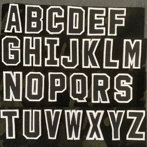 Tactical Letter Patches - Black/White in Saudi Arabia