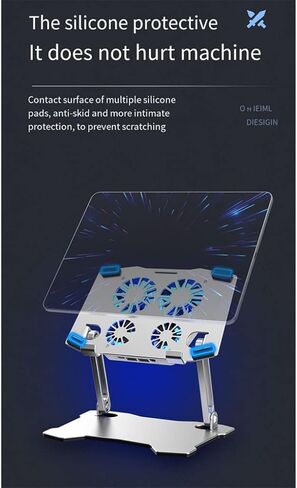 Tablet PC Cooling Adjustable Aluminum Stand Laptop Stand Portable Laptop Accessories Cooler Stand in Saudi Arabia