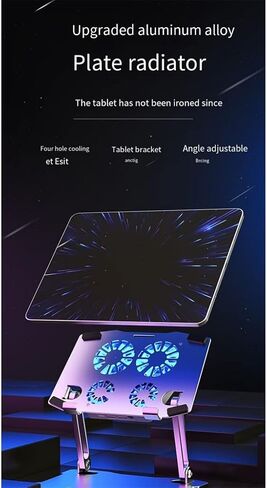 Tablet PC Cooling Adjustable Aluminum Stand Laptop Stand Portable Laptop Accessories Cooler Stand in Saudi Arabia