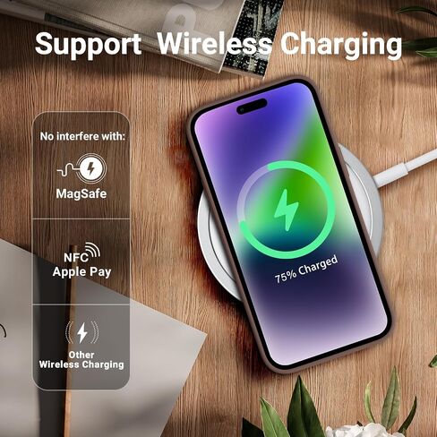 Aotesier Shockproof مصممة لحالة iPhone 14 Pro Max ، [سيليكون من الدرجة الغذائية] [حماية إسقاط عسكري] مع حالة هاتف واقية مضادة للبطانة لـ 14 Promax ، 6.7 بوصة ، شوكولاتة in Kuwait