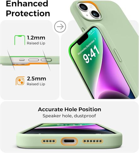 Aotesier Shockproof مصممة لحالة iPhone 14 Pro Max ، [سيليكون من الدرجة الغذائية] [حماية إسقاط عسكري] مع حالة هاتف واقية مضادة للبطانة لـ 14 Promax ، 6.7 بوصة ، شوكولاتة in Kuwait