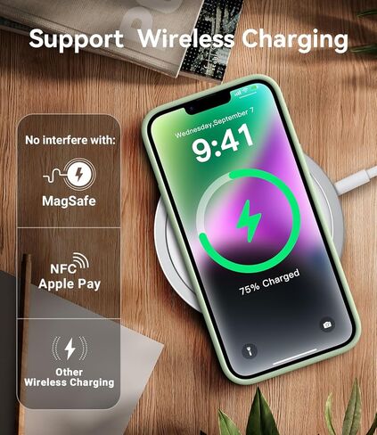 Aotesier Shockproof مصممة لحالة iPhone 14 Pro Max ، [سيليكون من الدرجة الغذائية] [حماية إسقاط عسكري] مع حالة هاتف واقية مضادة للبطانة لـ 14 Promax ، 6.7 بوصة ، شوكولاتة in Kuwait
